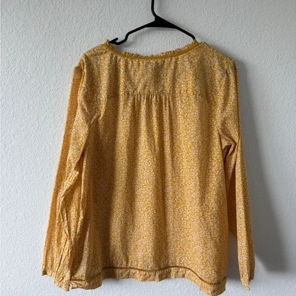 Talbots Yellow Floral Women's Top Large - Picture 6 of 9